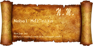 Nebel Mónika névjegykártya